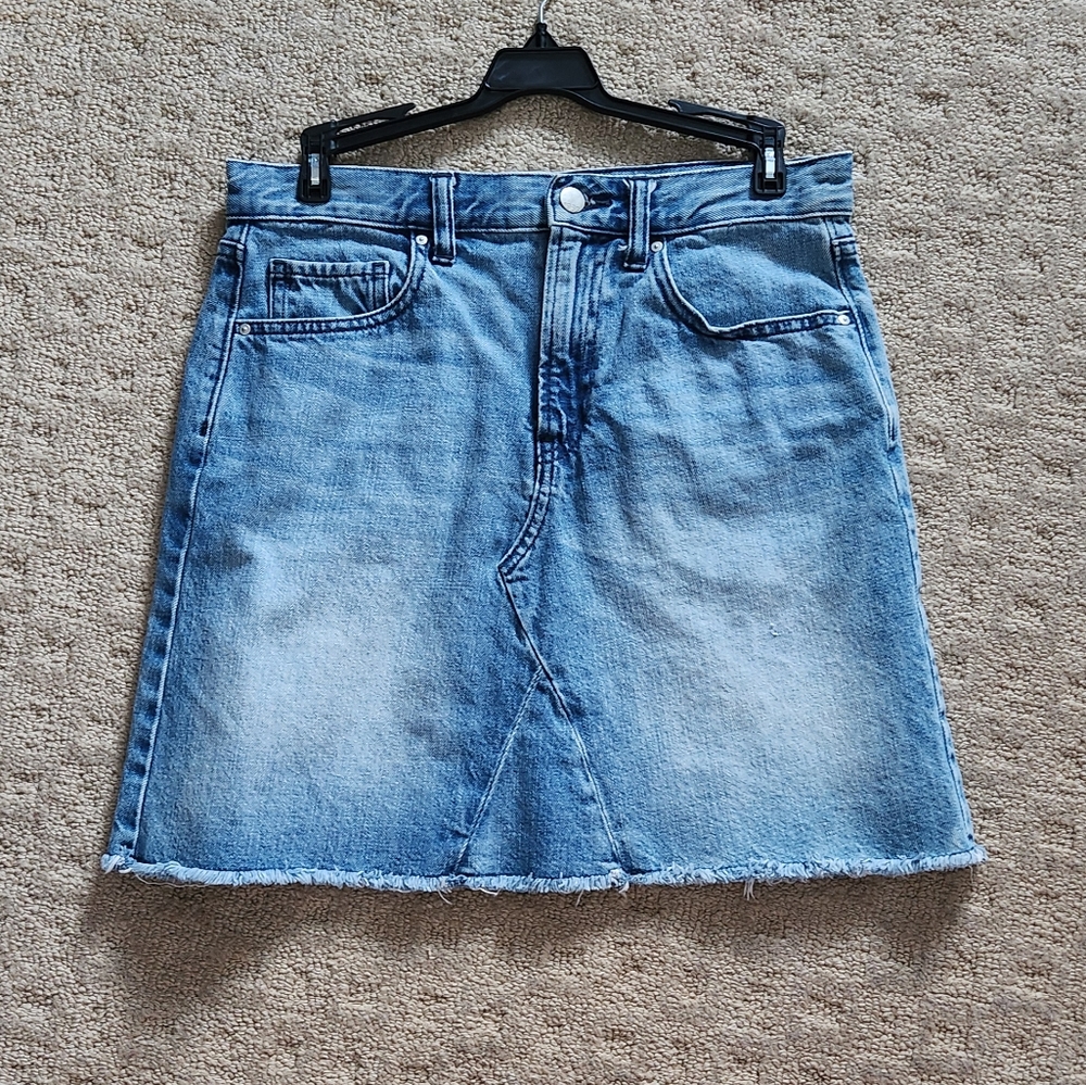 GAP Denim 5 pocket High Rise denim Skirt festival western rodeo 27